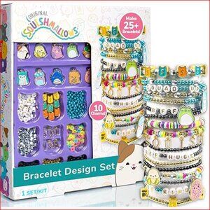 Squishmallows Bracelet Making Kit with Charms Beads Cording